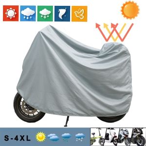 ผ้าคลุมมอเตอร์ไซค์ขนาดใหญ่ / ผ้าคลุมมอเตอร์ไซค์กันน้ำกันแดด / ผ้าคลุมกันฝนมอเตอร์ไซค์ป้องกันแสงยูวีสำหรับกลางแจ้ง / ผ้าคลุมมอเตอร์ไซค์แบบสากลที่เป็นมิตรกับสิ่งแวดล้อม