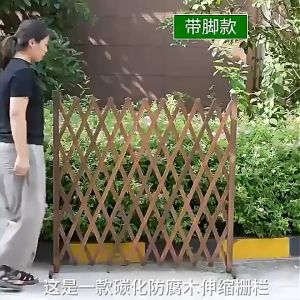 【Free-sun】 รั้วตกแต่งสวน DIY รั้วไม้แบบยืดหดได้ รั้วสวน ของตกแต่งสวน เสียบดินได้/พื้นเรียบ