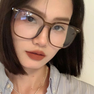2023 New Korean Style Square Glasses Frame for Women Naked Face Large Frame Makes Face Look Smaller Anti Blue Light