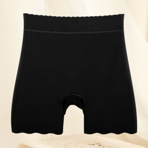 MiiOW | Maternity Safety Pants Womens Seamless Ice Silk Briefs Summer Thin Flat Angle Shorts High Waist Youth Pure Color Nylon Lycra