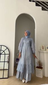 BEST SELLER Devina Dress Silk Brukat Premium Gamis Kondangan Wanita Terbaru 2024 Dress Muslim Pesta