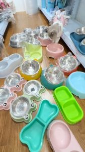 Bát ăn inox chống gù chống kiến cho chó mèo