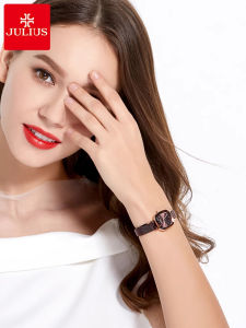 Luxurious Square Fashionable Womens Watch Elegant Small Size Stainless Steel Band Quartz Movement 24 Hour Indicator 30 Meter Water Resistant