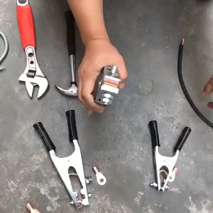 300A/500A/800A Welding Ground Clamp With Holster Cable Copper Grip Clip For Welding