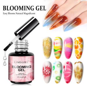 LIMEGIRL 15ML Nail Blooming Gel UV Soak Spread Marble Blossom Spreading Effect Functional Nail Art Clear Blooming Gel Polish