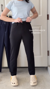 กางเกงผ้าโรเชฟแท้ หนา ใส่สบายทิ้งตัว สาวๆ สำหรับการทำงาน คล่องตัว ราคาส่ง