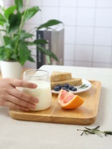 Bamboo Rectangle Round Solid Wood Plate Bread Cheese Plates wooden serving tray Picnic Party