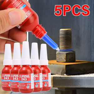 YESPERY 5Pcs 10ml 243 Screw Adhesive Anaerobic Glue Anti-loose Anti-slip Sealing Thread Locking Agent Anti-slip Caulk Sealers