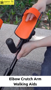 Elbow Crutches Walking Aids Lightweight Adjustable Height Foldable Walking Aid 100KG Capacity
