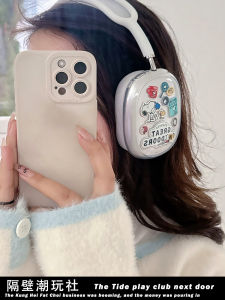 Cartoon Snoopy AirpodsMax Headset Cover Transparent Soft Silicon Full Package Protection Case Apple Overhead Style Digital Accessories