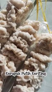 Kerupuk Keriting Putih Makanan instan pelengkap saat makan / Krupuk Kriting Bulat Lingkaran enak halal / Cemilan Camilan gurih dari ikan dan udang bisa COD