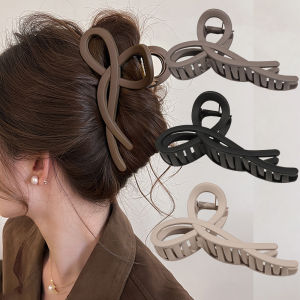 13CM Large Bow Ribbon Hair Claw Crab Matte Hairpins Ponytail Hair Accessories Women Acrylic Hair Clips Girls Barrettes Headbands