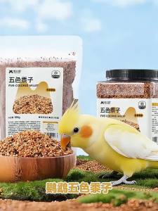 YUEXIAOMENG | Shelled Colorful Canary Grass for Parrots Budgies Cockatiels Finches