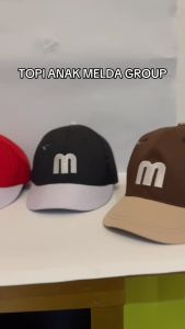 Topi Anak Visor Pendek 2025: Topi Bordir M Anak Cowok & Cewek