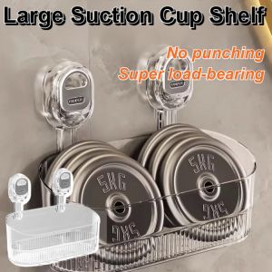 Suction Cup Rack Punch-free Large Capacity Wall Mounted Storage Shelf Hanging Basket Suction Cup Organizer