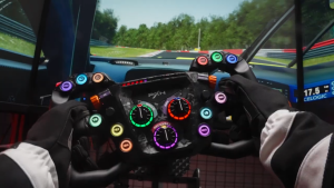 PXN GT ONE 300mm GT Sim Racing Steering Wheel with 78 Programmable Controls RGB Buttons & Encoders Carbon Fiber Paddles 15-LED RPM Dual Clutch 7-Way Funky Switches USB Coiled Cable for PXN VD/V12 Series Bases | JG Superstore
