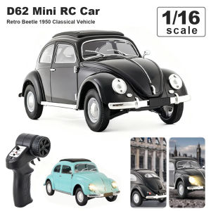 1/16 Full Scale Classical RC Car D62mini Remote Control Car Retro Beetle 1950 Climbing Vehicle Simulation Model Toy For Children