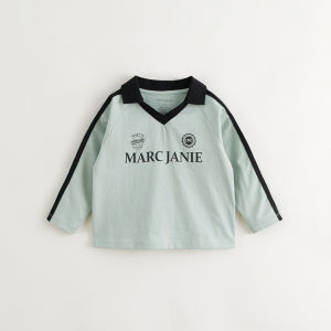 Marc&Janie | Retro Color-blocked Polo Collar Sports T-shirt