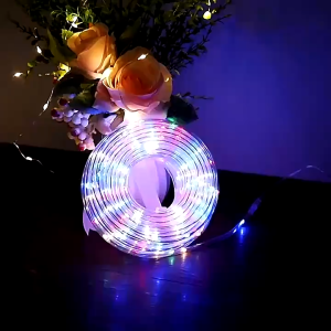 Keycool Solar String Light PVC Rope Light Outdoor Waterproof Light String for Christmas Garden Patio Deck Backyard Pool Trampoline
