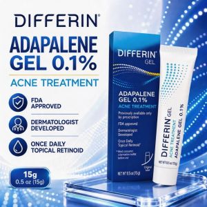Differin Adapalene Gel 0.1% Acne Treatment Retinoid Gel For Acne Prone Skin Blackhead Pimple 15g