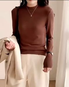 Áo giữ nhiệt NỈ TĂM chất liệu dày dặn giữ nhiệt cực tốt dành cho bạn NỮ