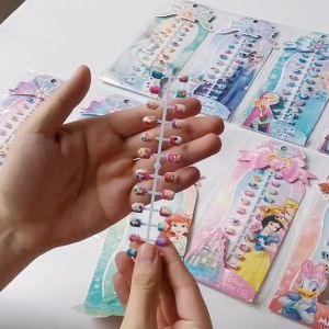 (Clearance) 24pcs Disney Nail Strips Princess Frozen Gel Nail Polish Sticker Wrap for 3-8 Years Old Kids Children Minnie Pony Birthday Party Decals