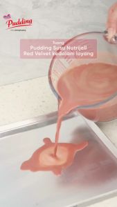 NUTRIJELL PUDDING SUSU RASA REDVELVET SANTAN LAPIS VARIAN RASA RED VELVET BUBUK JELLY INSTANT