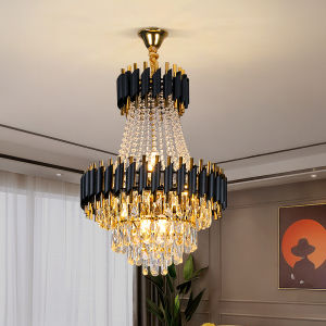 KASIDA Luxury Gold crystal chandelier light modern deisgn chanderlier living room Led pendant lights for ceiling chandelier ceiling light sala Hotel Hall Art Decor Hanging Lamp crystal chandeliers high ceiling low ceiling