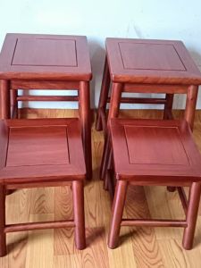 New Chinese Style Small Square Wooden Stool Thickened Solid Wood Bench for Changing Shoes Living Room Tea Table Bench
