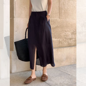 Summer New Elegant Ramie Suit Women Jacket Vest Skirt