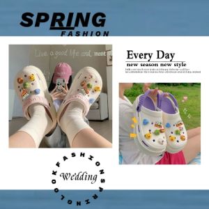 QZshop ห้ามพลาดเลย รองเท้าแตะแฟชั่นสุดคุ้ม ทรงหัวโตยอดฮิตพื้นนิ่ม ยางเบา มีหลายสีให้เลือก มีตัวติดแถมให้อีกด้วยคุ้มเกินราคาต้องโดน