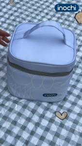 Inochi Square Nikko Glass Lunch Box with Yoshino Thermal Bag – Heat-Resistant & Leakproof Container