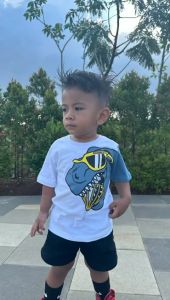 TakahikoKids Setelan Celana Cargo dan Kaos Anak Laki-laki Usia 1-8 Tahun Warna Maroon