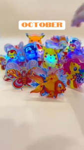 Lồng đèn Trung Thu 2026 size mini kèm đèn LED Vàng hình Hoạt hình đáng yêu cho bé vui Trung Thu - OCTOBER