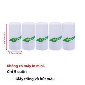 Máy In Nhiệt Không Dây Mini Cầm Tay Kích Thước Bỏ Túi Không Cần Mực In Nhãn Dán & Ảnh Dùng Cho Gia Đình Kết Nối Bluetooth