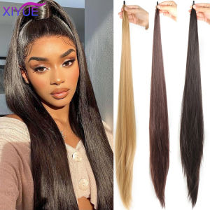 XIYUE 28 Inch Tổng Hợp Tóc Giả Đuôi Ngựa Sợi Nhiệt Độ Cao Rời Sóng Nối Dài Cho Phụ Nữ Và Bé Gái Hàng Ngày Đảng Sử Dụng 120 Gam/cái