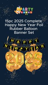 Happy New Year Black 2027 Set. 18pcs sold by Partybuddyph