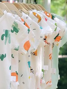 Vaka.shop ชุดเด็กอ่อน บอดี้สูทขาเว้า ผ้าโปร่ง นุ่มนิ่ม ใส่สบาย ผ้าฝ้าย100% พร้อมส่ง