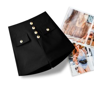 กางเกงขาสั้นผู้หญิงเอวสูง กางเกงขายาวทรงเอเข้ารูป ทรงหลวม กางเกงขาสั้นลำลอง แฟชั่นฤดูใบไม้ร่วง/ฤดูหนาว ดีไซน์ใหม่