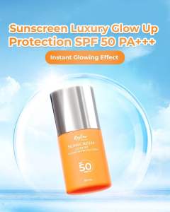 Reglow Sunscreen Luxury Spf 50 Pa+++ Glowing Protextion Skincare Dokter Shindy Skin Treathment Pencerah Wajah Bpom Original Untuk Semua Jenis Kulit Bisa Untuk Bumil Busui Mencerahkan Meratakan Warna Kulit Wajah Glowing Aman Halal Tidak Lengket Dikulit