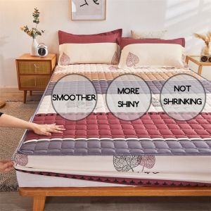 Patchwork Fitted Bed Sheet Single Twin Queen King Cotton Bedsheet Mattress Protector Cover Tilam [A09]