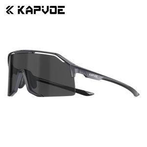 kapvoe | Kapvoe Photochromic Cycling Glasses UV400 Bike Sunglasses for Man MTB Goggles Outdoor Camping Hiking Sports Bicycle Eyewear