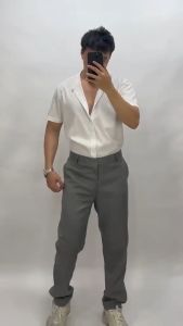 (29-40) Men’s Slacks Pants Straightleg with Pockets Formal Casual Office Business Trousers for Men DS-02