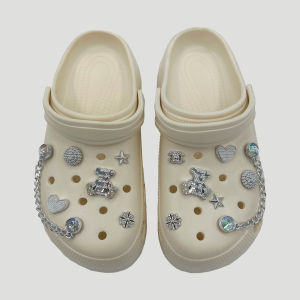 13Pcs Crocs Jibbitz Charms Detachable Shoe Chain Diamond Inlaid Teddy Bear Shoe Buckle Decoration for Crocs