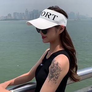 GudangFashion18 - Topi Tennis Golf Pantai Baseball Cap Anti UV Motif Karakter Huruf Korea Sport Hat Cap Rajut Zumba Jogging T01 Summer Basic Wanita // Terlaris // COD
