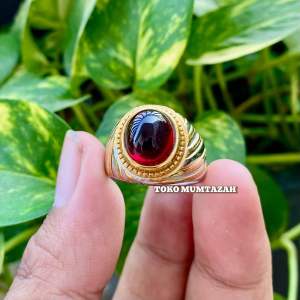 CINCIN BATU KECUBUNG API MERAH MINIMALIS TOP QUALITY