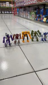 Mainan figure robot transformer dinosaurus 5in1