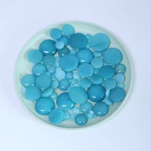 5-10pcs 4/6/8/10/12/16/20/25mm Blue White Jade Cabochons Round Natural Stone Cabochon For Jewelry Making DIY Necklace Pendant