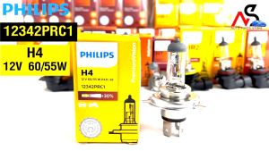 หลอดไฟรถยนต์ฟิลลิป PHILIPS H4 12V 60/55W Pre-Vision+30% รหัส 12342PRC1