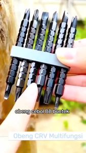 Obeng Bolak Balik Buntek 7In1 Cebol Bogel Karet Termurah Berkualitas